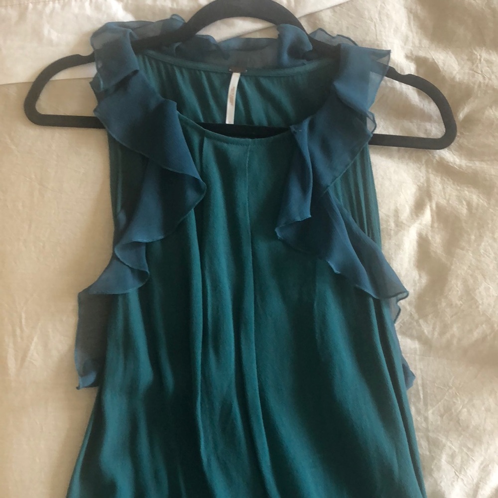 Teal Free People mini dress size 0